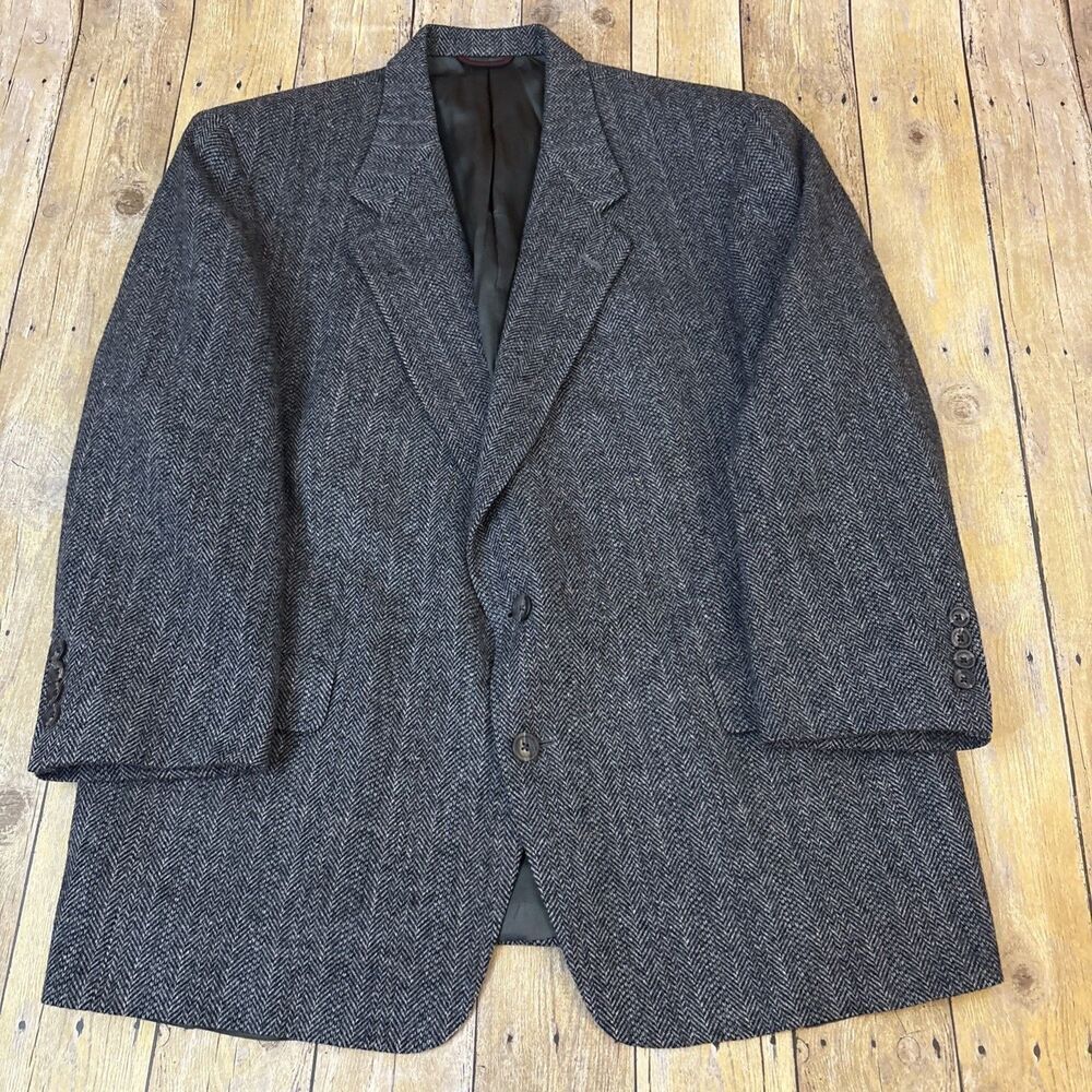 Hart Schaffner Marx Herringbone Tweed Blazer Sport Coat 42S